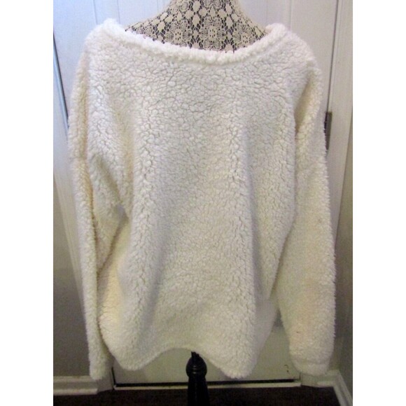 Scottie Dog Sweater Teddy Bear Style Sherpa Pullover Sequin Cozy Soft Womens XL - Picture 5 of 8